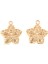 2x Altın Metal Yıldız Charm Kolye Hollow Boncuk Dıy Takı Bilezik Bulguları (Yurt Dışından) 1