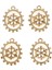 4 Adet Kar Charms Antik Kolye Takı Yapımı Için Hollow Charms (Yurt Dışından) 2