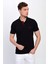 Erkek Polo Yaka Likralı T-Shirt Siyah T621 2