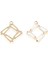 2 Adet Cam Kolye Charms Küpe Bırak Dangle Dıy Takı Bulguları 15X14X2MM (Yurt Dışından) 5