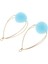 2x Çift Döngü Charms Dangle Küpe Bulgular Su Damlası Kolye Zanaat (Yurt Dışından) 1