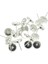 20 Adet 10MM Cabochon Ayarları Küpe Boşluklar Küpe Çerçeve Baz Gümüş Beyaz (Yurt Dışından) 1