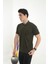 Baba Yakalı Cepli Düz Model Tek Renk Tişört T-Shirt 4