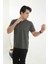 Baba Yakalı Cepli Desenli Model Klasik Kesim Tişört T-Shirt 4