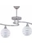 Krom Ikili Spor Modern Avize Opal Cam 1