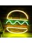 Hamburger Neon Burcu Neon Işık USB Powered Gece Lambası (Yurt Dışından) 2