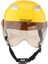 Yarım Açık Yüz Motosiklet Kask, Ayarlanabilir 56-62 cm Kafa Çevresi Yarış Kask Visor Bisiklet Sürme Başkanı Koruyucu - Sarı (Yurt Dışından) 3