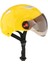 Yarım Açık Yüz Motosiklet Kask, Ayarlanabilir 56-62 cm Kafa Çevresi Yarış Kask Visor Bisiklet Sürme Başkanı Koruyucu - Sarı (Yurt Dışından) 5