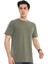 Erkek Pamuk T-Shirt Gravıs Haki 3