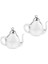 5X2PCS Mini Çaydanlık Boş Cam Dileğiyle Şişe Flakon Kolye Charms Craft Gümüş 5 Adet (Yurt Dışından) 1