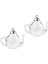 5X2PCS Mini Çaydanlık Boş Cam Dileğiyle Şişe Flakon Kolye Charms Craft Gümüş 5 Adet (Yurt Dışından) 3