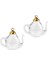 10X2PCS Mini Çaydanlık Boş Cam Dileğiyle Şişe Flakon Kolye Charms Zanaat Altın 10 Adet (Yurt Dışından) 1