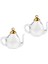 10X2PCS Mini Çaydanlık Boş Cam Dileğiyle Şişe Flakon Kolye Charms Zanaat Altın 10 Adet (Yurt Dışından) 3