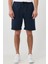 Erkek Lacivert Standart Fit Günlük Rahat Spor Örme Şort 1