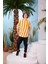 R-5567 Boyuna Kalın Çizgili Oversize T-Shirt 4