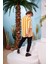 R-5567 Boyuna Kalın Çizgili Oversize T-Shirt 5
