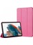 Samsung Galaxy Tab A8 X200 Kılıf Slim Translucent Back Smart Cover Pembe 1