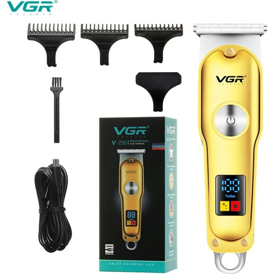 Vgr V-290 Saç Kesme Elektrikli Tıraş Makinesi LED Akıllı Ekran Taşınabilir Saç Kesme