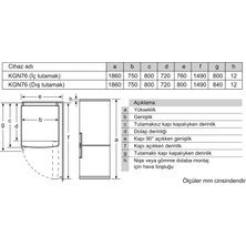 Profilo BD3076IFAN F Enerji Sınıfı 526 Lt NoFrost Alttan Donduruculu Buzdolabı