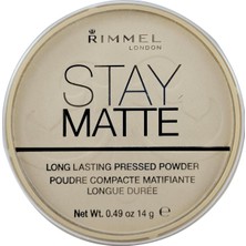 Rimmel London Stay Matte Transparan Pressed Pudra No. 001