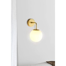 Fer Avize  Stil Modern Eskitme Kasa Beyaz Camlı Tekli Aplik