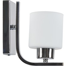 Fer Avize  Esila Modern Siyah Renk Spor Beyaz Camlı Duvar Tekli Aplik