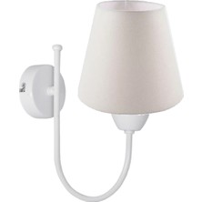 Fer Avize  Modern Krem Kumaşlı Aplik