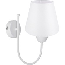 Fer Avize  Modern Beyaz Kumaşlı Abajur Aplik