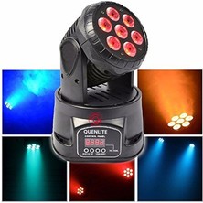 Quenlite Wash-107 DMX Moving Head Robot Sahne Işık Sistemi 7x10W RGBW