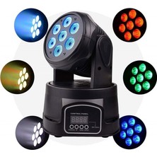 Quenlite Wash-107 DMX Moving Head Robot Sahne Işık Sistemi 7x10W RGBW