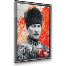 Glass Art Atatürk Dikey Cam Tablo