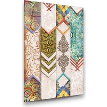 Glass Art Karışık Desenler Dikey Cam Tablo