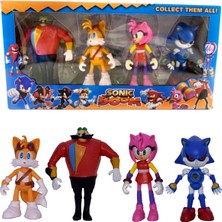 Udatoys Metal Sonic Amy Tails Dr Ivo 4lü Sonik Figür Oyuncak Seti