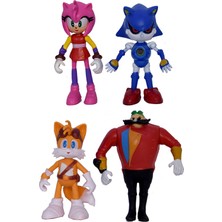 Udatoys Metal Sonic Amy Tails Dr Ivo 4lü Sonik Figür Oyuncak Seti