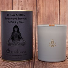 Rumi Candle Yoga Mumu Serisi Soya Mum Soya Wax Ahşap Fitil Lüx Mum Kokulu Aromaterapik Esansiyel Mum