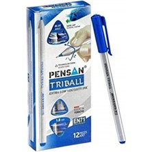 Pensan Triball 1003 Tükenmez Kalem Renk - Mavi 12'li Paket