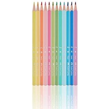 EKS Ticaret Faber-Castell Pastel Renkler Üçgen Boya Kalemi 12'li