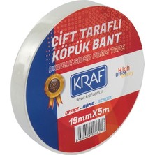 Kraf Çift Taraflı Köpük Bant 19MMX5M 5019G