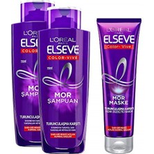 L'oréal Paris Elseve Mor Şampuan ve Bakım 3'lü Set