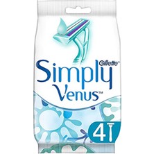 Gillette Venus Gillette Simply Venus 2 Kullan At Kadın Tıraş Bıçağı 4'Lü