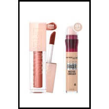 L'Oréal Paris Maybelline New York Instant Anti Age Eraser Kapatıcı - 01 Light & Lifter Gloss Nemlendirici Dudak Parlatıcısı 009 Topaz