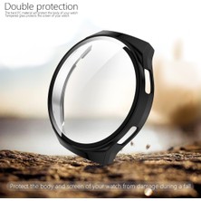 Zsykd For Huawei Watch GT2E 2 In 1 Tempered Glass Screen Protector + Fully Plating Pc Case(Black) (Yurt Dışından)