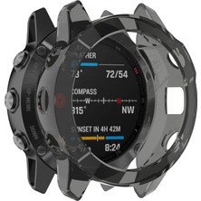 Zsykd Garmin Fenix ​​6/6 Pro Akıllı Izle Yarım Kapsama Tpu Koruyucu Kılıf (Şeffaf Siyah) (Yurt Dışından)