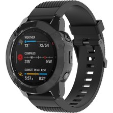 Zsykd Garmin Fenix ​​6/6 Pro Akıllı Izle Yarım Kapsama Tpu Koruyucu Kılıf (Şeffaf Siyah) (Yurt Dışından)