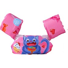 Zsykd Çocuk Kedi Şişme Can Yeleği - Pembe/Mavi (Yurt Dışından)