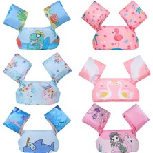 Zsykd Çocuk Kedi Şişme Can Yeleği - Pembe/Mavi (Yurt Dışından)