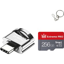 Zsykd C10 Tip-C Arabirimi Cep Telefonu Hafıza Kartı, Kapasite: 256GB (Gümüş Gri) (Yurt Dışından)