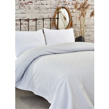 Komfort Home Çift Kişilik Dama Desen %100 Pamuk Pike / Açık Gri