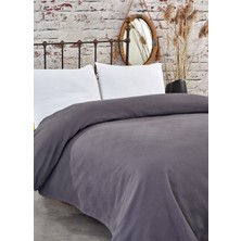 Komfort Home Çift Kişilik Dama Desen %100 Pamuk Pike / Antrasit