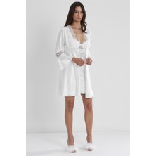 Pierre Cardin 6325 Altılı Saten Gecelik - Sabahlık Takımı